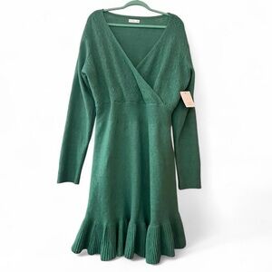 LC Lauren Conrad Teal Long Sleeve Dress